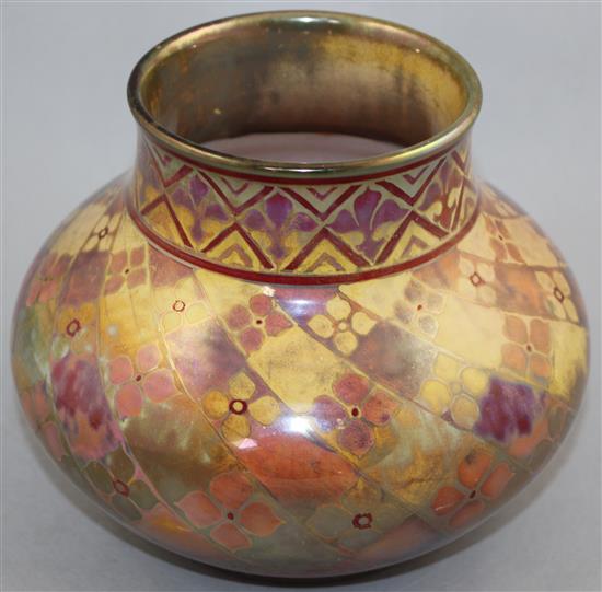 William Mycock for Pilkington. A Royal Lancastrian lustreware vase, c.1925, 15cm